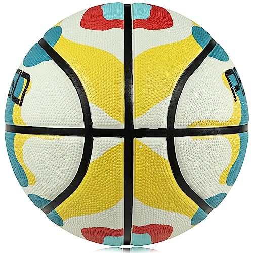 PECOGO Basketball Size 7 Official Rubber Streetball 29.5" Outdoor Indoor Mens Basketball Ball for Youth Teen Adults Boys and Girls Gift Ideas - Image 3