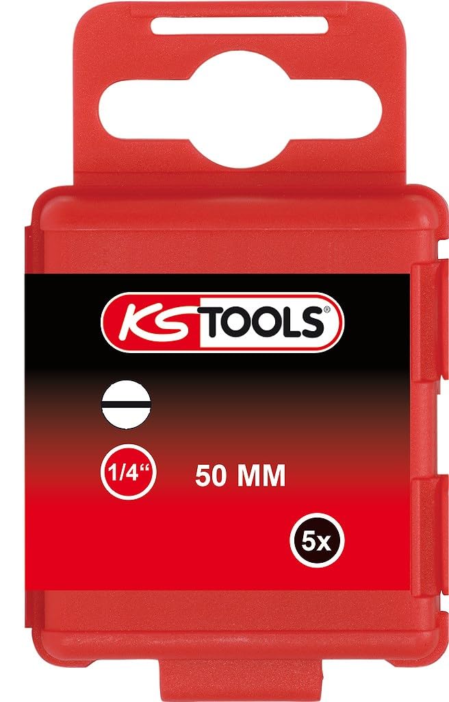 KS TOOLS 911.3320 1/4" Bit slotted, 50mm, 2, 5mm, 5pcs