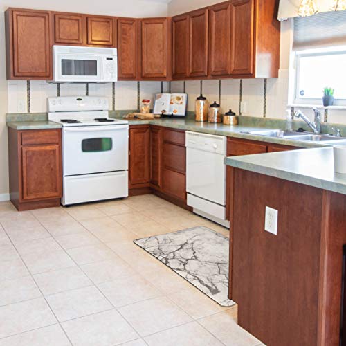 Marble Gray Anti Fatigue Kitchen Mat Nonslip Foam Kitchen Floor Mat Waterproof Cushioned Rugs Comfort Standing Mat for Kitchen Office Computer Desk 20" x 36" 3/4"