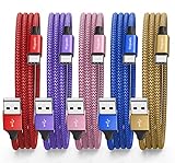 etguuds Color USB C Cable 6ft, 5-Pack USB to USB C Charger Cable Fast Charging USB Type C Cable Braided Cord for Samsung Galaxy S23 S22 S21 S20 S10 S10E S9 A10e, Note 20 10 9, Z Flip Fold 4 3, Moto G