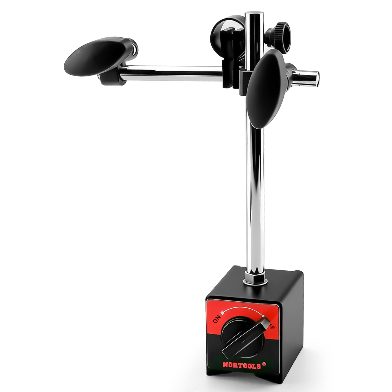 Nortools Magnetic Base,Dial Gage Holder Magnetic Base for Dial Indicators with Fine Adjustment,Long Arm Tool Stand for Dial Gage