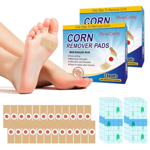 Image of Corn Remover Pads (48 count 2 pack) Plantar Wart Remover for Feet, Corn Removers for Toes with 40% Salicylic Acid, Callus Removal for Feet