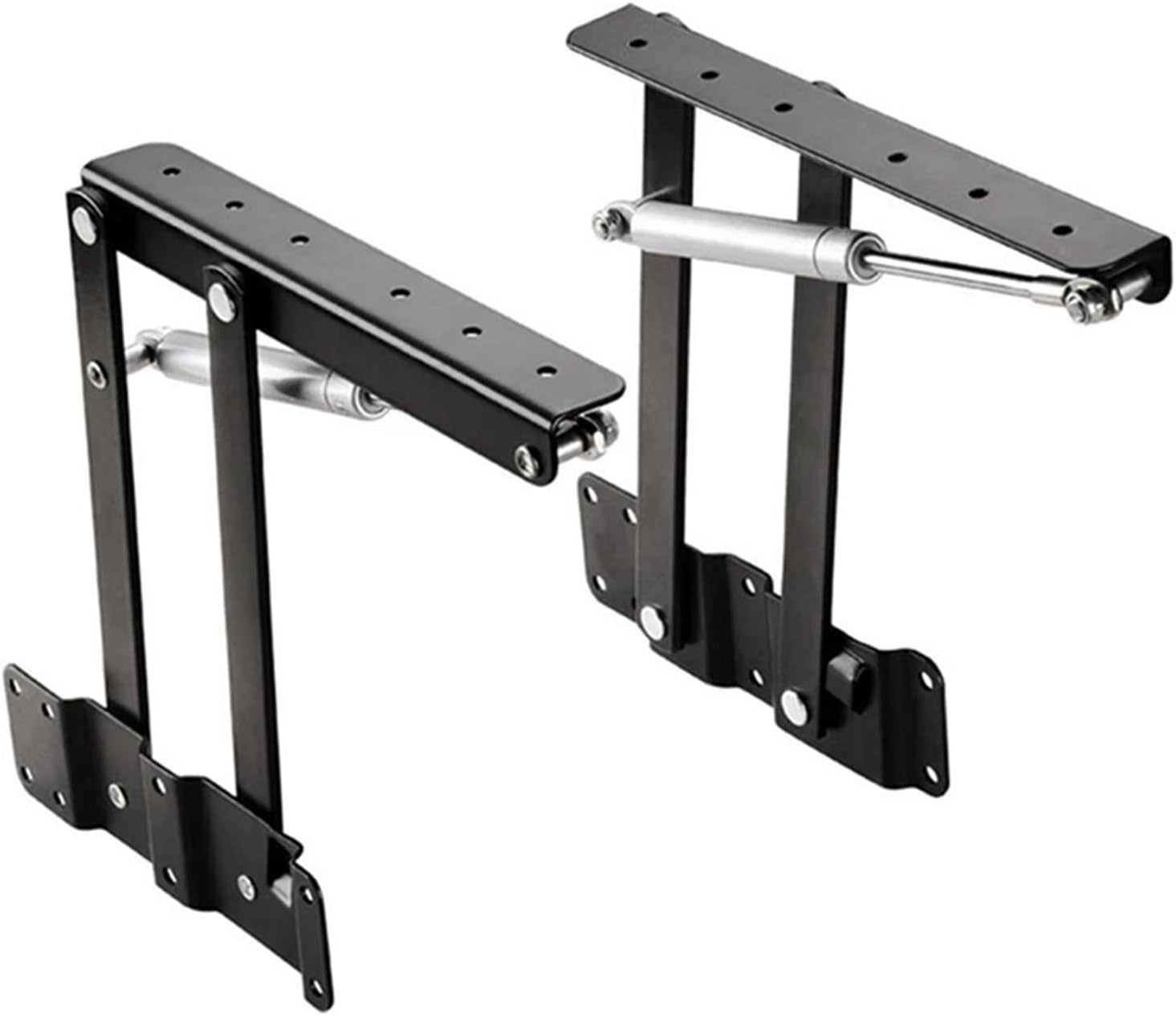 2 Piece Table Black Hinge, Liftable Table Top, Hardware Furniture Lift Folding Cabinet Hinge