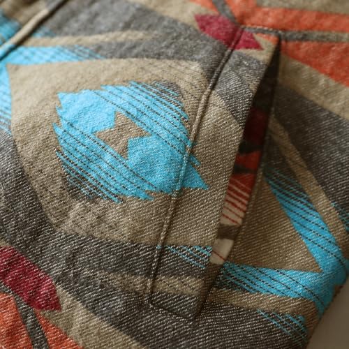 Image of Dubinik Mens Shacket Flannel Shirt for Men Lightweight Jacket Casual Plaid Coat with Warm Lining Long Sleeve Button