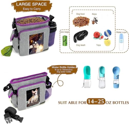 Bolsa de comida para perros manos libres con múltiples bolsillos grandes 4