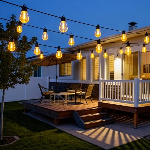 Licoopr 25FT Outdoor String Lights IP65 Waterproof Patio Lights with 8 + 1 Shatterproof LE - image 6