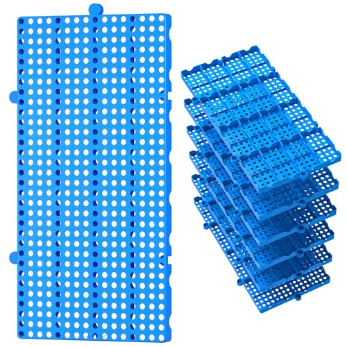 6 Packs Lightweight Plastic Pallets for Basement Storage, 23.6