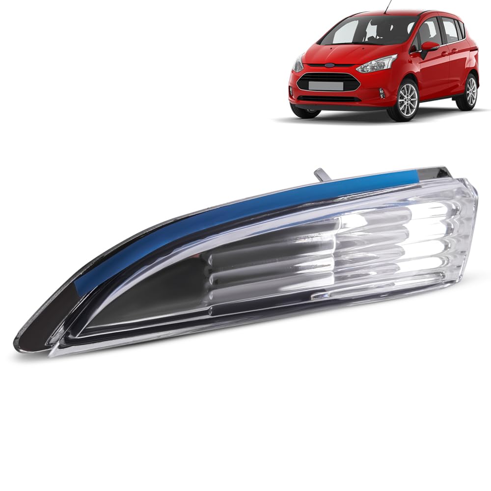 Paire Clignotants Rétroviseur Ford Fiesta / B-Max 2008-2017 – Droit + Gauche – Blanc/Transparent – Référence OEM Compatible