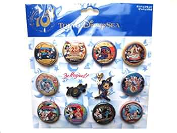 ディズニー　ピンバッジ　10個セット Amazon | ディズニー カンバッジセット ピン付き 東京ディズニー
