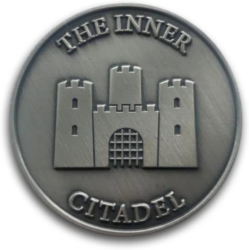 STOIC STORE UKSTOIC STORE UK- The Inner Citadel Coin - Designed for Practicing Stoic- Silver Plated - for Daily Stoic meditations - Courage Coin Medallion Coin