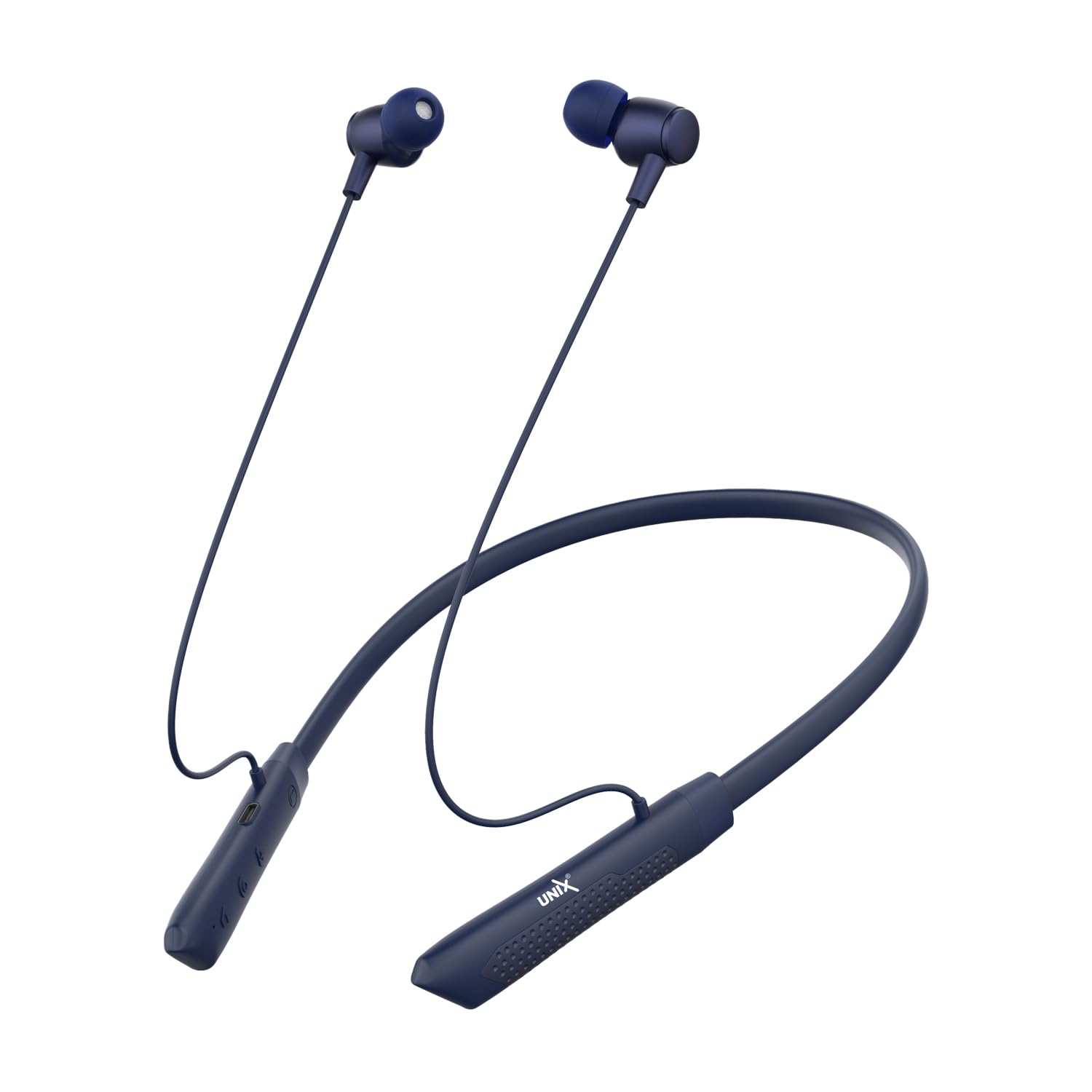 Unix UX-700 Horizon Wireless Neckband | 34-Hour Playtime | Extra Bass | Magnetic Earbuds | Bluetooth Headset with Mic | Sweatproof | Ergonomic Fit | 200mAh Battery | Hands-Free Calling (Blue)