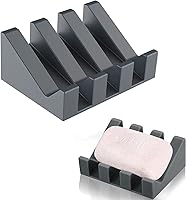 Vista 1 de Jabonera autodrenante, jabonera de silicona, para ducha, cascada, barra de jabón para baño, fregadero, bañera, cocina, mantiene la esponja de jabón