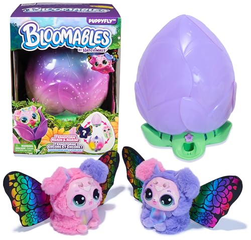 HATCHIMALS BLOOMABLES - Puppyfly Peluche Interactivo Sorpresa con Transformación Mágica Repetible y más de 100 Sonidos - 6073019 - Mascota Interactiva - Juguetes Niñas 5 Años + Regalo Niña 5 Años +