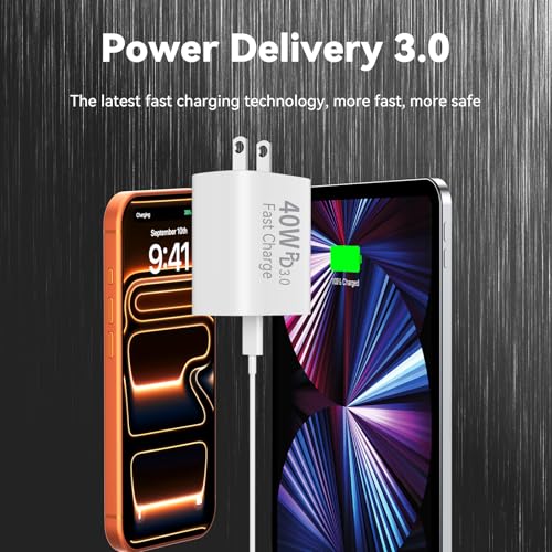 iPhone 18 17 16 15 Charger Fast Charging PD 40W, 10 FT USB C Charging Cable - image 5