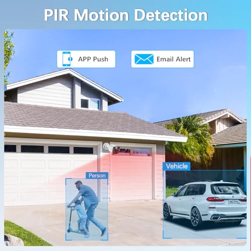 Image of 【90-Day Storage & 90ft Night Vision】 Outdoor Wired Security Camera System, Home Video Surveillance Systems, CCTV Cameras for Home Security