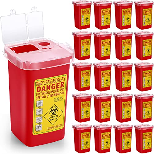 Nuogo 20-Pc Flip Top Sharps Container