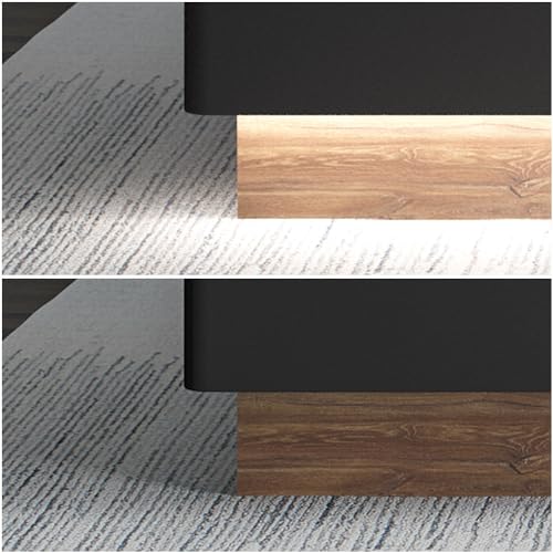 Lomadox Schlafzimmer Set 5-teilig mit Bett 160x200 in Eiche mit schwarz matt – Bild 8