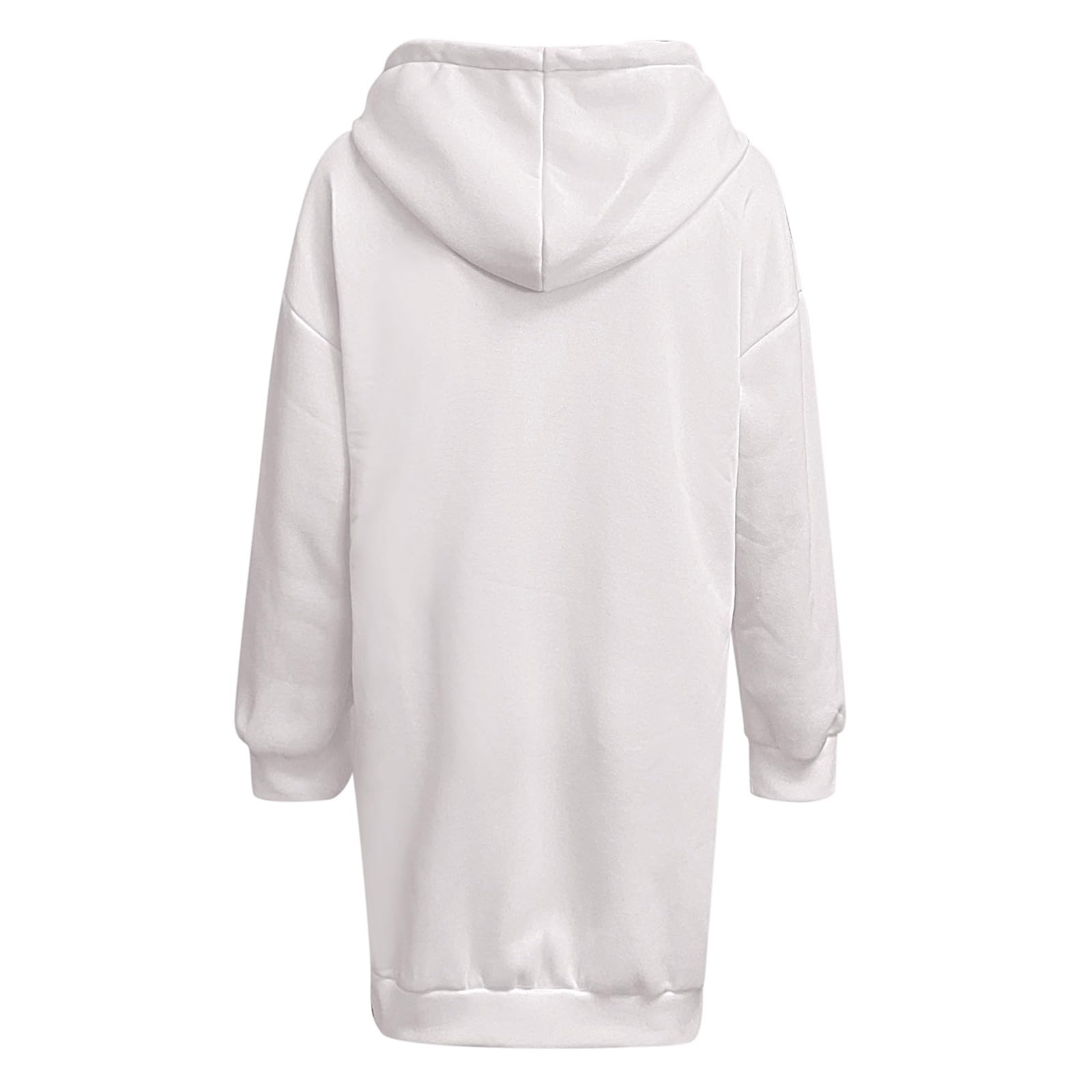 Damen Fleece Hoodie - Tunika Damen Langarm Top Leichtes Oversize Hoodie Einfarbig Mode Lässige Taschen Home Mit Knöpfen Thermische Kleidung Herbst Winter Outdoor
