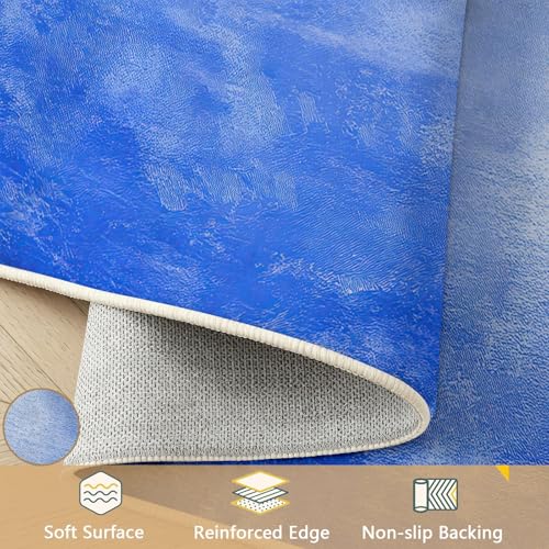 Alfombra de salón azul grande para crear un comedor acogedor 6