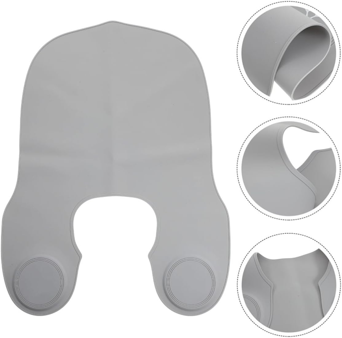 OSALADI Silicone Hair Cutting Collar Cape Wear-resistant Silicone Shoulder Pad with Neck Seal, Camouflage Grey Style for Hair Salon and Home Use for Professional Hairdressing