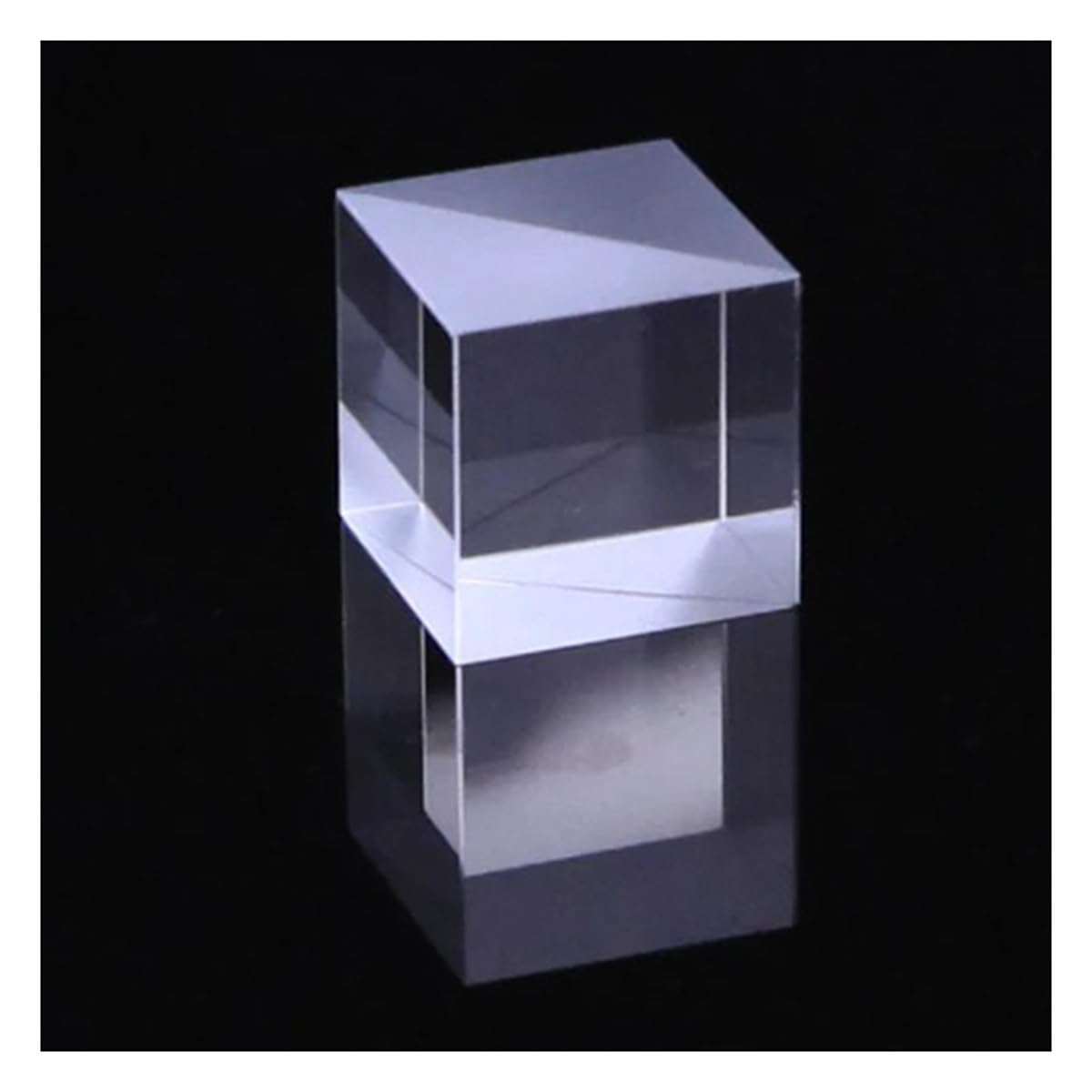 Lentilles en Verre Optique Prisme séparateur de Faisceau Optique 50x50x50mm, Cube N-BK7, Rapport Division Dispersion dichroïque 50%:50%, Instrument