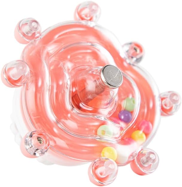 Brinquedo Interativo para Aves com Disco Giratório em PP PUUROF, Rosa