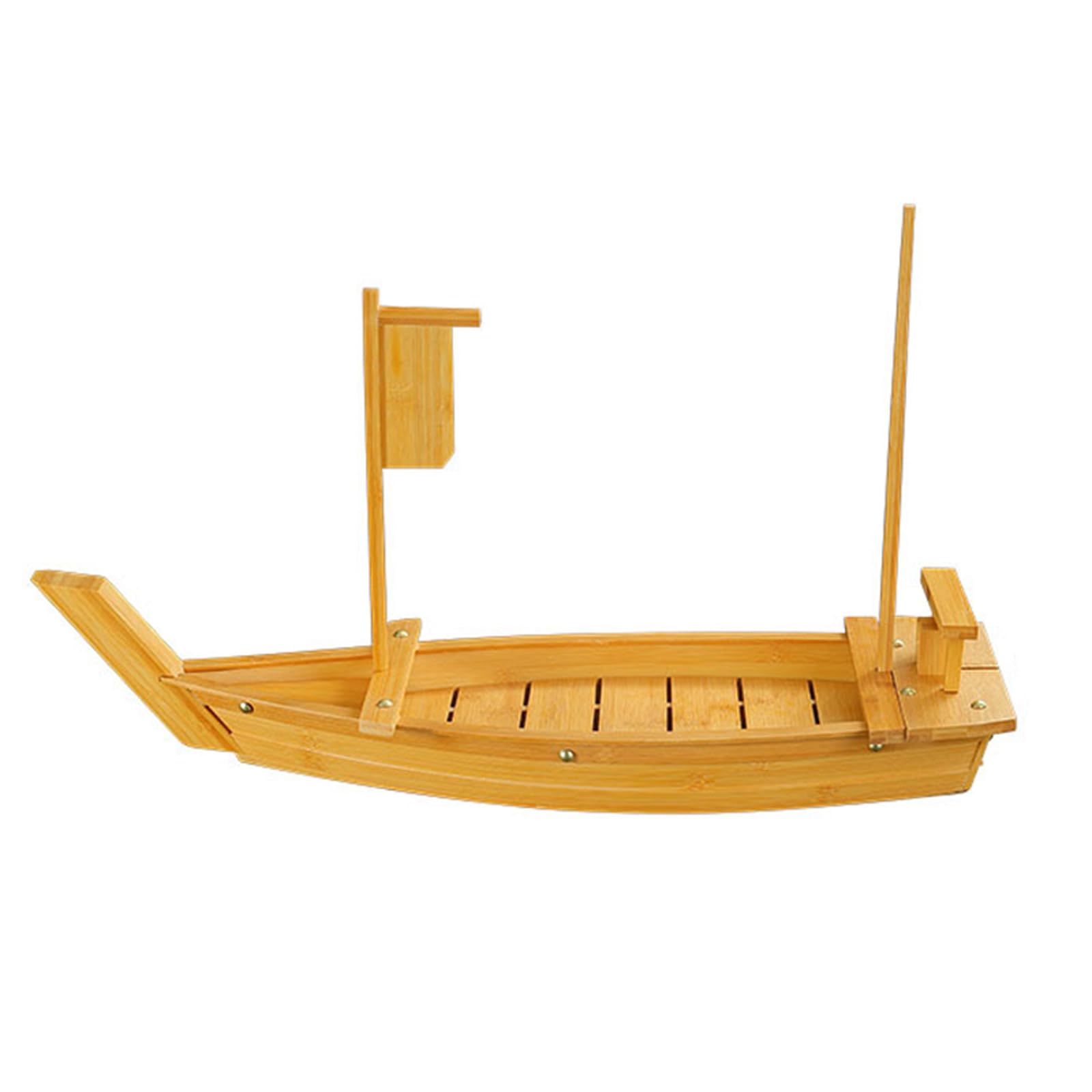Plateau de Service en Bois pour sushis, 50-100 cm, Assiette à sushis pour Restaurant ou Traiteur, Plateau de Service pour Sashimi en Bambou, 1,90 cm