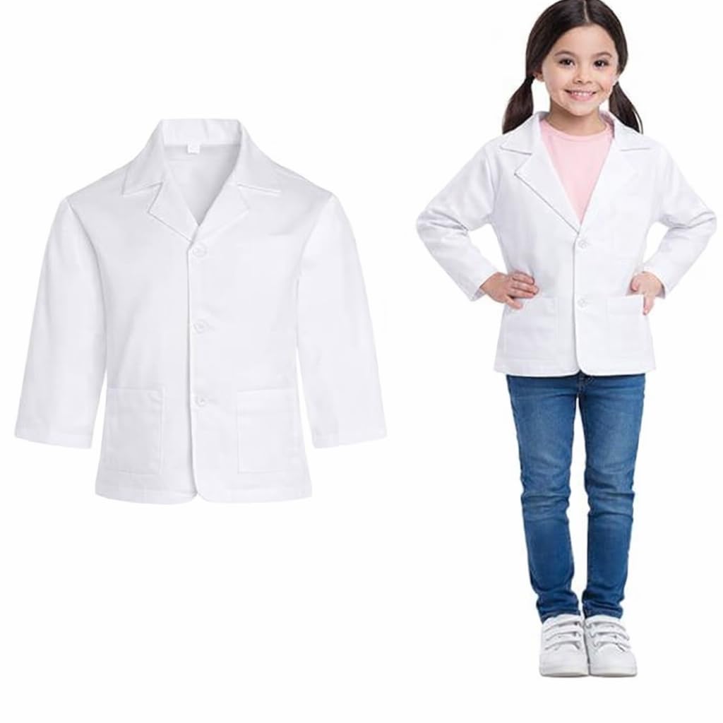 Doctor Scientist Costume for Kids – Lab Coat Dress Up for Role Play Fancydress Costume | Halloween Fancy Dress Outfit For School Role Play Outfit-picture-33