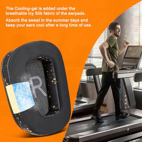 Image of SOULWIT Ear Pads Cushions Replacement for Logitech G35 G930 G933 G933S G935 G633 G633S G635 G533 G430 G431 G432 G433 Gaming Headset, Earpads for G332 G230 G231 G233 Headphones (CG Black Gold)