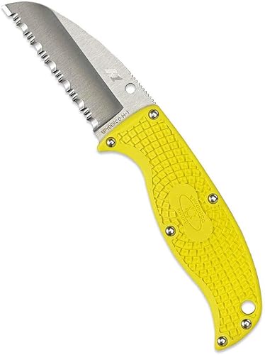 Miniatura 1 de Spyderco Enuff Cuchillo multiherramienta de hoja fija de sal con hoja de pie de oveja de acero inoxidable H-1 de 2.75 pulgadas y funda de boltaron