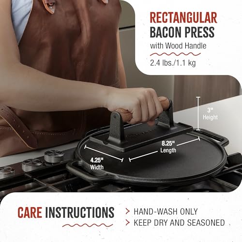 image for Victoria Cast Iron Panini Press, Burger Press, Bacon Press, Grill Pres