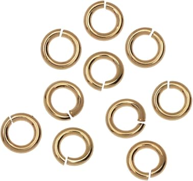 Beadaholique JUMPLOCK Jump Rings, Round 4mm 20 Gauge, 50 Piece Bulk Pack, Gold Filled