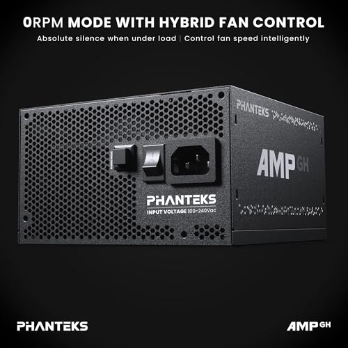 AMP GH 850W 80PLUS Gold, alimentatore ATX, completamente modulare, efficienza certificata Gold, cavi intrecciati individuali, ATX 3.1, PCie Gen 5.1, ventola silenziosa, nero - Alimentatore - Immagine 4