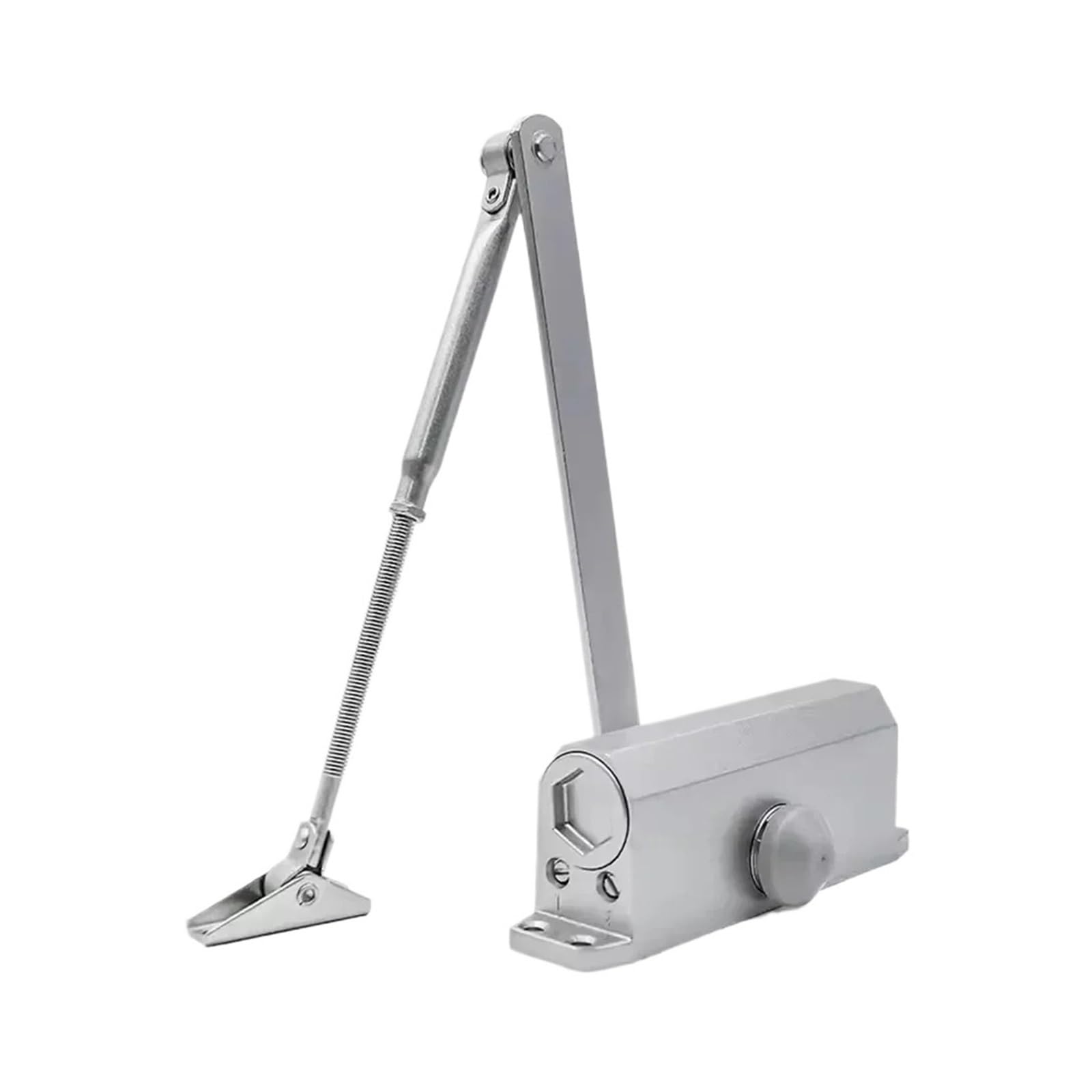 Chiudiporta con molla in metallo, fermo regolabile, silenziamento versatile | Hardware a chiusura automatica for realizzare una chiusura silenziosa e stabile della porta