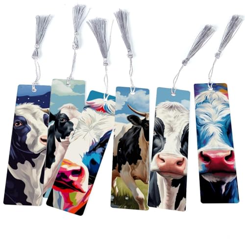 Marque-page vache lot de 6 signets fantastiques pour amateur de lecture