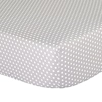 Algopix Similar Product 1 - Grey Confetti Dot Fitted Crib Sheet 