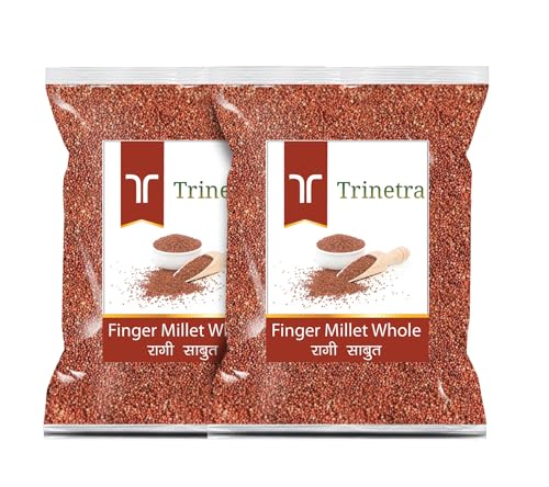 Image of Trinetra Ragi Sabut (Finger Millet Grain) | Calcium-Rich Healthy Millet for Everyday Use | 1Kg Each (Pack Of 2) 2000 g
