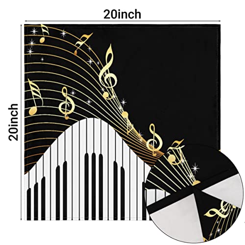 Servilletas de Tela Piano Keyboard Set x6 20x20 pulg miniatura 7