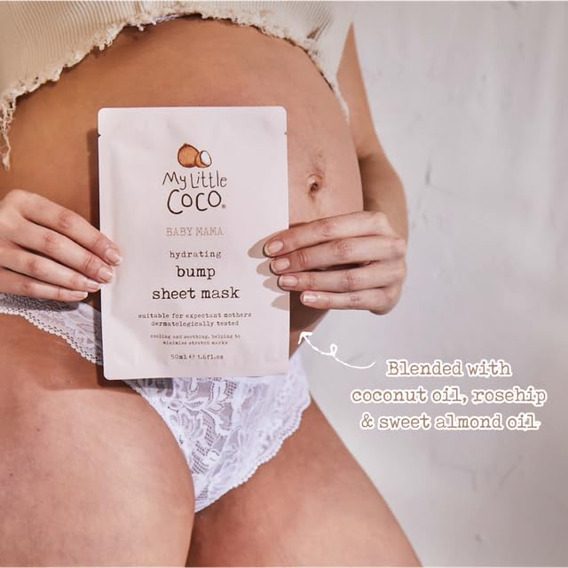 My Little Coco BABY MAMA Hydrating Bump Sheet Mask 50ml, White, Bump Butter - Image 2