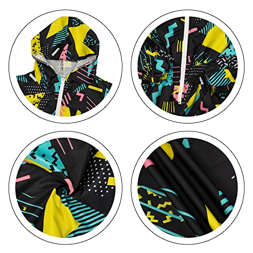 Voikerdr Women Pullover Jumpsuit Zipper Jacket Windbreaker Elastic Waistband Pants One Piece Outfits Tracksuit Set #TOP1