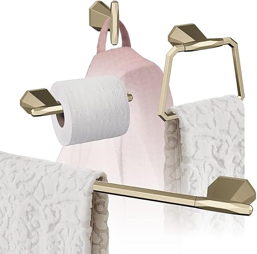 Vista 79 de Amerock BH36043CZ Toallero de bronce champán Toallero de 18 pulgadas (17.992 in) San Vicente Toallero de baño Accesorios de baño