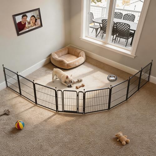 Image of FXW Rollick Dog Playpen with Fence-to-Wall Anchors, 24 inch H, 8 Panels