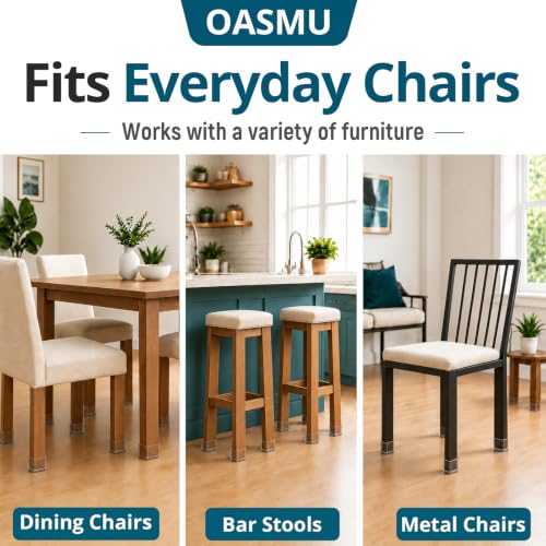 Image of OASMU 32 Pcs Chair Leg Floor Protectors for Hardwood Floors Rectangular