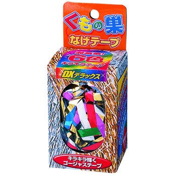 投蜘蛛（白色）五間五双  1袋 （6個入）　“送料無料” 投げテープ 楽天市場】【投げテープ】 くもの巣 投げテープ 白（1個入） 【お祝い