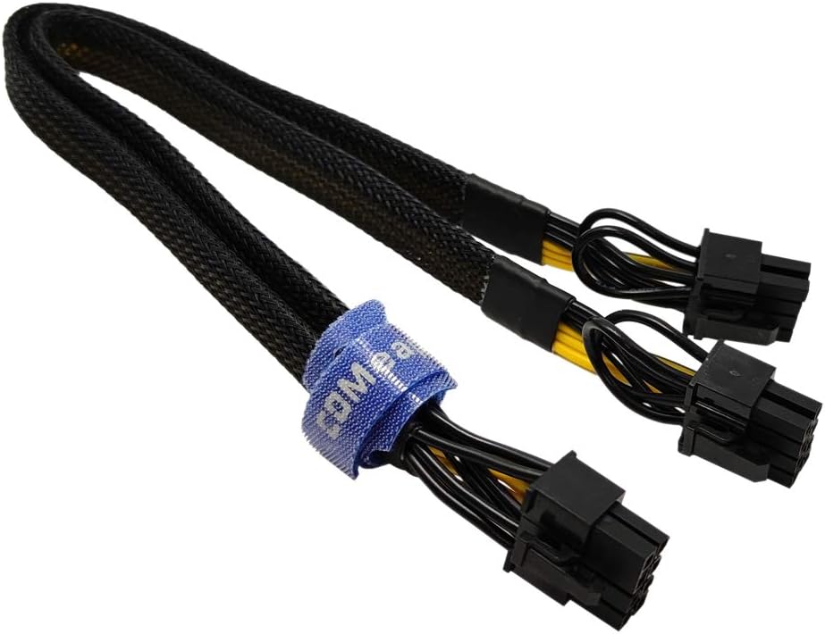 COMeap GPU Power Cable for Dell T3600 T3610 T5600 T5610 T5610 T7600 T7610 5810 T5810 T7810, 8 Pin PCIe to Dual 8 Pin(6+2) Male PCIe Power Adapter 13-inch(34cm)