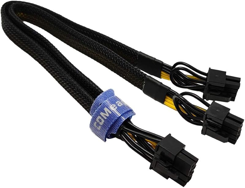 GPU Power Cable for Dell T3600 T3610 T5600 T5610 T5610 T7600 T7610 5810 T5810 T7810, 8 Pin PCIe to Dual 8 Pin(6+2) Male PCIe Power Adapter 13-inch(34cm)