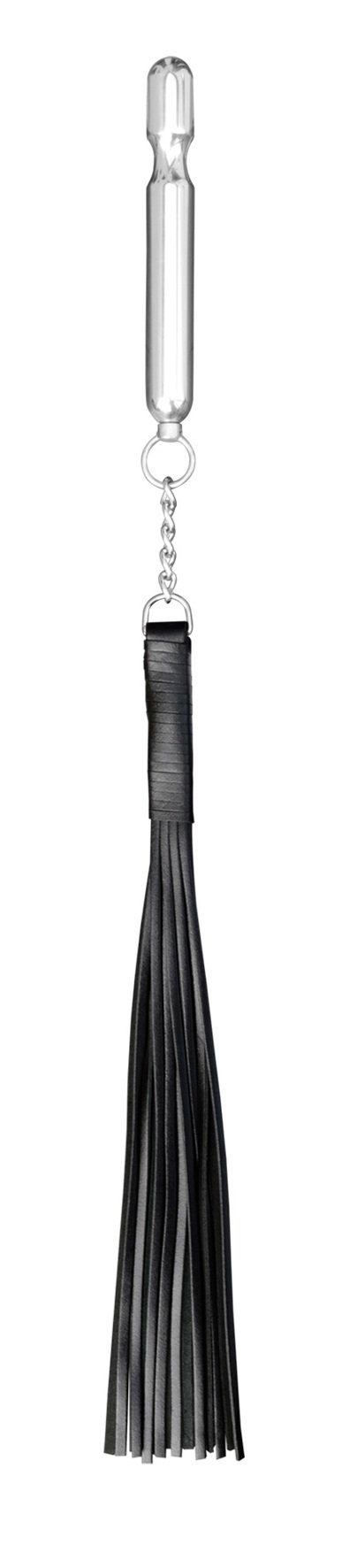 Bondage echt Leder Dreh Peitsche mit Aluminium Anal Dildo Plug
