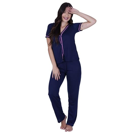 Pijama Americano Feminino Inverno Amamentação com Botão Vanessa