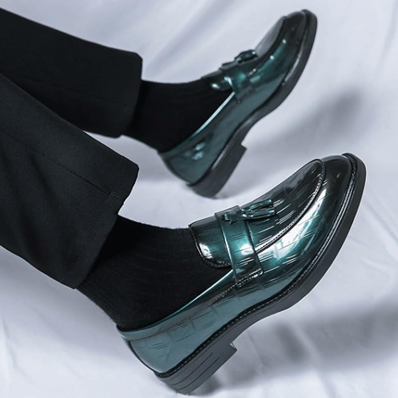 Men's Tuxedo Dress Shoes Comfort Orthopedic Shoes for Men Patent Leather Low Top Chelsea Business Formal Derby Shoes2