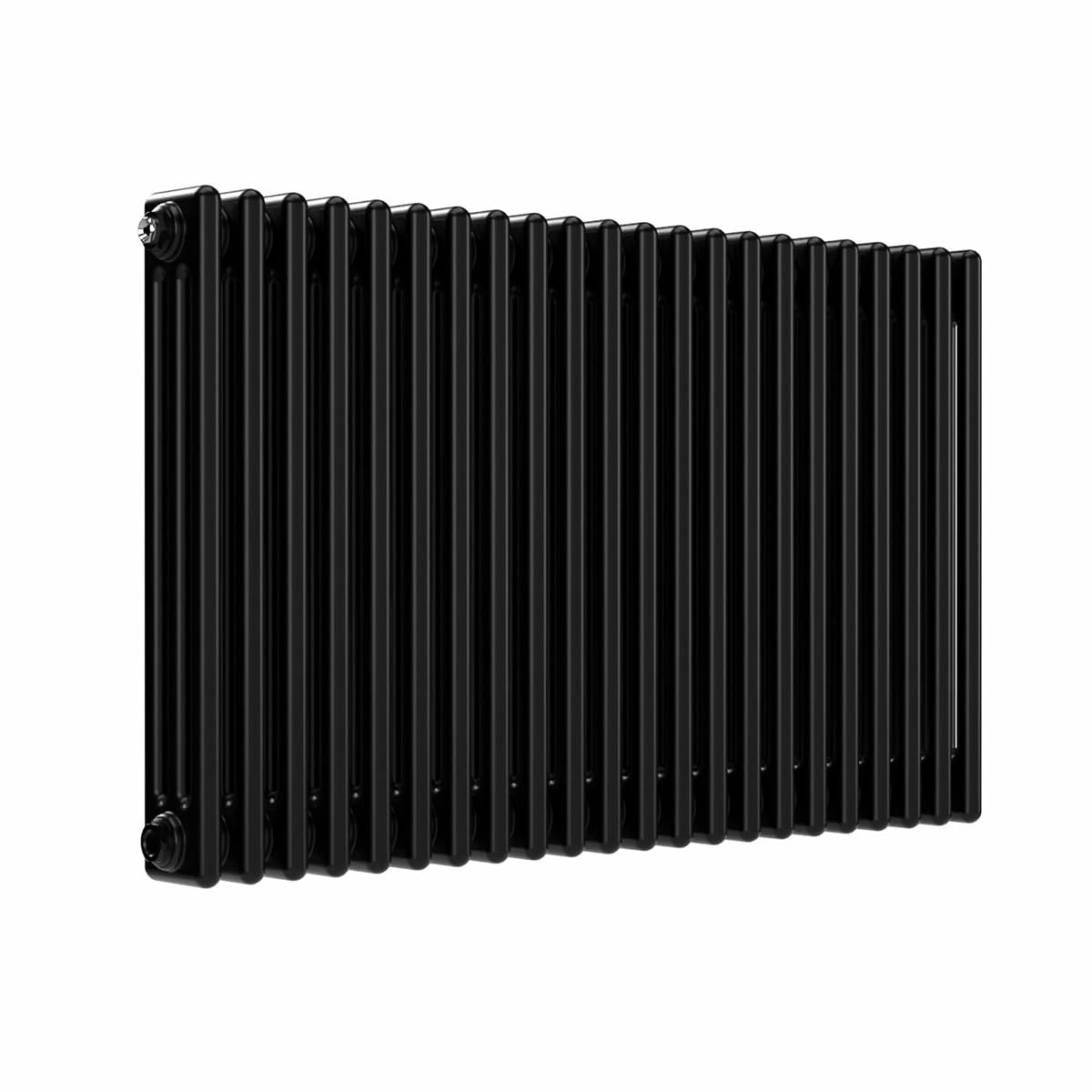Lux Heat Black Horizontal 3 Column Traditional Radiator 600Mm (H) X 1010Mm (W)